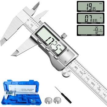 Digital Caliper Measuring Tool, Stainless Steel Vernier Caliper Digital