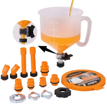 HORUSDY No-Spill Coolant Funnel Kit, Spill Proof Funnel Bleeder with Adapters