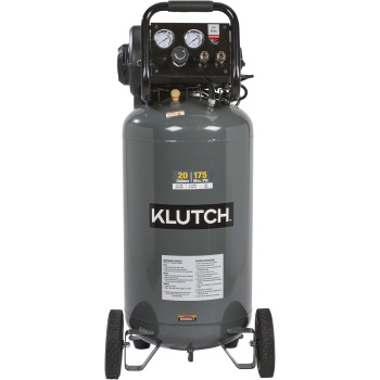 Klutch Portable Air Compressor, Workshop Air Compressor With Oil-Less Pump, 2 HP
