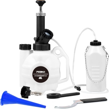 4L Manual Brake Fluid Bleeder Kit One Person with 1L Brake Bleeder Bottle