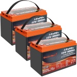 Enjoybot 12V 100Ah Lithium LiFePO4 Deep Cycle Battery, Built-in 100A BMS