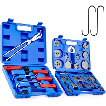 Orion Motor Tech 32pc Dual Brake Tools, 2 in 1 Caliper Compression Tool and Drum