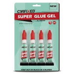 Super Glue Gel, Instant Adhesive, Multipack Cyanoacrylate Strong Clear Glue