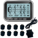 RV Tire Pressure Monitoring System, (0-199PSI) TM6 Trailer TPMS with 8 Sensors