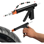 GRAND PITSTOP Tubeless Tire Gun Puncture Repair Kit with Mushroom Plug