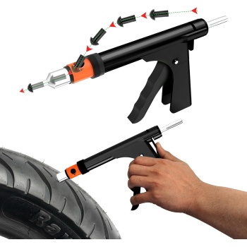 GRAND PITSTOP Tubeless Tire Gun Puncture Repair Kit with Mushroom Plug