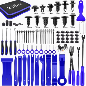 GOOACC 238Pcs Trim Removal Tool, Auto Push Pin Bumper Retainer Clip Set Fastener