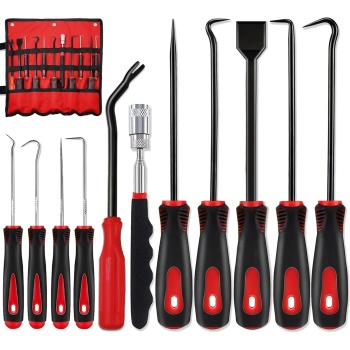 Keze 11Pcs Carbon Steel Precision Pick & Hook Set with Scraper and Magnetic