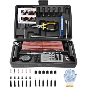 Tire Repair Kit, 102 Pcs Heavy Duty Tire Plug Kit for Car, Universal Tire Patch