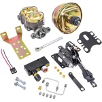 8" Universal Dual Power Brake Booster Conversion Kit with 1" Prop Chrome Brake