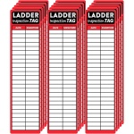 Ladder Inspection Labels Safety Stickers for Ladders 8.5 x 2 Inch Red Safety