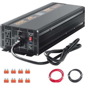 VEVOR 2500W Sump Pump Battery Backup System, LCD Display, Auto Switches