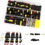 MUYI 384PCS Electrical Connectors Kit, 1/2/3/4 Pin Automotive Electrical Wire