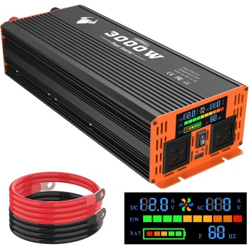 3000 Watt Power Inverter, Car/Home 12V DC to 110V AC Converter