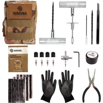 SUNSOUL Flat Tire Repair Kit Heavy Duty Tire Plug Kit, Tire Puncture Repair Kit