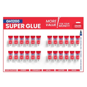 1 Gram (Pack of 24) Single Use Super Glue All Purpose - Superglue