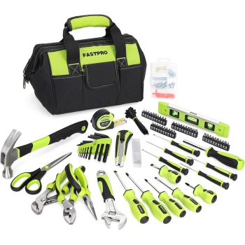 FASTPRO 220-Piece Home Tool Set, Household Repairing Tool Kit, with 12-Inch Wide