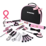 WORKPRO Pink Tool Kit - 236 Pieces Pink Tool Set with Easy Carrying Round Pouch