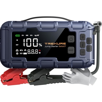 10-in-1 Car Battery Jump Starter with Air Compressor 6000A 160PSI 45W Charger