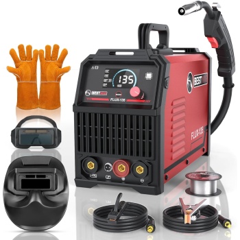 BESTMIG 135A MIG Welder - 3-in-1 Flux Core Welder, MIG/Lift TIG/Stick Welding
