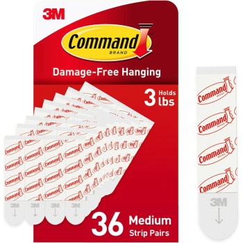 Command Medium Refill Adhesive Strips, Damage Free Hanging Wall Adhesive Strips