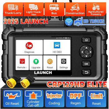 LAUNCH CRP129 HD Heavy Duty Truck Scanner,Full System Diesel Scan Tool