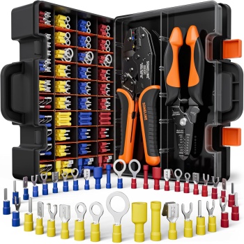 SOMELINE® Wire Terminals Crimping Tool, with 39 Sizes Insulated Ratcheting