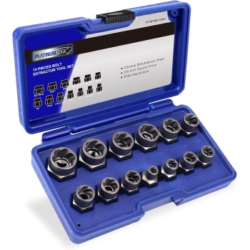 PLATINUMEDGE 13 Pieces Impact Bolt & Nut Remover Set, Stripped Bolt Extractor
