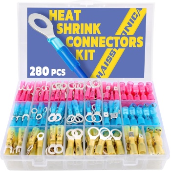 haisstronica 280PCS Marine Grade Heat Shrink Wire Connectors-Electrical
