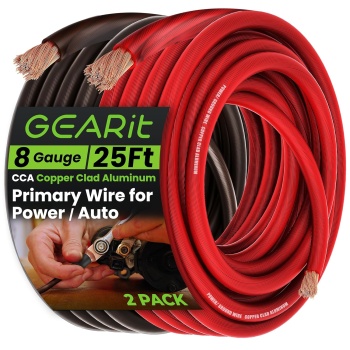GearIT, 8 Gauge Wire, for Automotive Power/Ground, Battery Cable, Car Audio