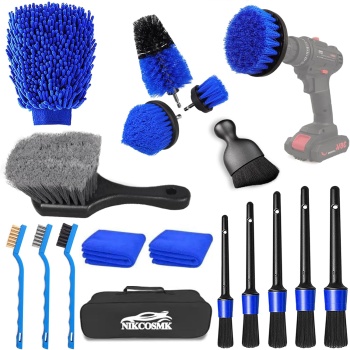 Car Detailing Kit, 18Pcs Car Detailing Brush Set, Car Cleaning Kit, Drill Brush