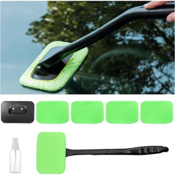 Augeny Car Windshield Cleaning Tool, Microfiber Window Cleaner Set
