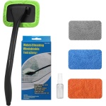 Car Windshield Cleaning Tool, Windshield Cleaner with 4 Washable and Reusable