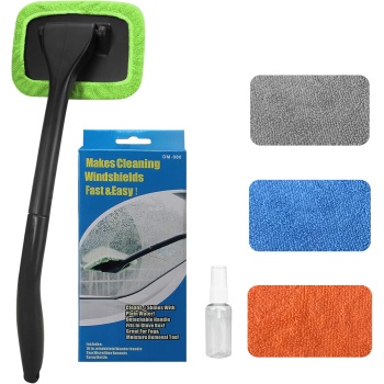 Car Windshield Cleaning Tool, Windshield Cleaner with 4 Washable and Reusable