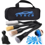 7PCS Car Detailing Brush Set, Ultra Soft Boars Hair Car Interior Detailing Brush