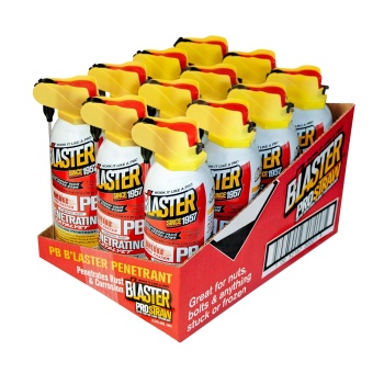 B'laster PB Blaster Penetrating Oil Spray for Rusted Bolts, 11-oz Pack of 12