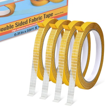 Double Sided Fabric Tape Heavy Duty for Hem, Fashion Dress, Cloth, Curtains
