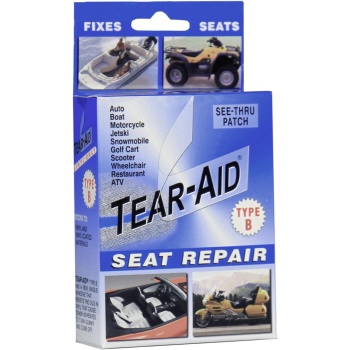 TEAR-AID Vinyl Seat Repair Kit, Type B Clear Patch for Vinyl and Vinyl-Coated